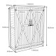 Armário de jardim em madeira FSC termotratada de portas duplas 140x50x162cm - Arbour