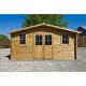 Abrigo de jardim 16m² PLUS em madeira 40mm tratada e com tingimento castanho Gardy Shelter