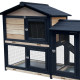 Coelheira em madeira FSC termotratada com vedação 147x53x92cm para 4 coelhos ou outros roedores - Shelty Pet