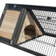 Coelheira em madeira FSC termotratada com vedação 116x53x92cm - triangular - Shelty Pet