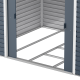Abrigo de jardim em metal antracite 9,75 m² + kit de fundação ALPINE – DURAMAX