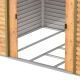 Abrigo de jardim em metal com efeito madeira 7,81 m² + kit de fundação ALPINE – DURAMAX