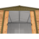 Abrigo de jardim em metal com efeito madeira 7,81 m² + kit de fundação ALPINE – DURAMAX