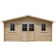 Abrigo de jardim 16m² PLUS em madeira 40mm bruto Gardy Shelter