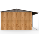 Abrigo de jardim em metal com efeito madeira 7,81 m² com alpendre + kit de fundação ALPINE – Duramax
