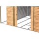Abrigo de jardim em metal efeito madeira 9,75 m² com alpendre + kit de fundação ALPINE – DURAMAX