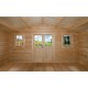 Abrigo de jardim 16m² PLUS em madeira 40mm bruto Gardy Shelter