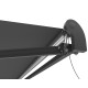 Toldo motorizado 350x250cm EASY antracite, tela de poliéster antracite - X-METAL