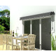 Toldo motorizado 350x250cm EASY antracite, tela de poliéster antracite - X-METAL