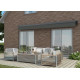 Toldo manual 395x300cm DECO antracite, tela de poliéster antracite - X-METAL