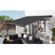Toldo motorizado 300x250cm LUXO antracite, tela de poliéster antracite - X-METAL