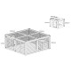 Recinto para tartarugas em madeira FSC termotratada 120x110x50cm + abrigo - Shelty Pet