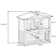 Coelheira para exterior em madeira FSC termotratada 101x55x100cm - Shelty Pet
