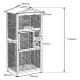 Gaiola exterior ou interior em madeira FSC termotratada 89x65x176cm - Shelty Pet