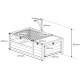 Recinto para tartarugas interior ou exterior em madeira FSC termotratada 97x57x33cm - Shelty Pet