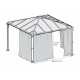 Conjunto de 4 cortinas em alumínio cinzento Palram para Pérgula 3,6x3,6m - Canopia