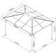 Pérgula 300x395cm em alumínio antracite e policarbonato - X-Metal
