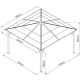 Pérgula 360x360cm em alumínio antracite e policarbonato - X-Metal