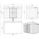Abrigo de jardim em madeira compósita 19,2mm aspeto madeira 7,71m² WINSTON skylight - Woodlife Garden