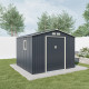 Abrigo de jardim metal 7,06m² PLUS antracite + kit de fixação X-METAL