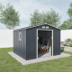 Abrigo de jardim metal 7,06m² PLUS antracite + kit de fixação X-METAL