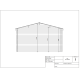 Abrigo de jardim 16m² PLUS em madeira 40mm tratada e com tingimento castanho Gardy Shelter