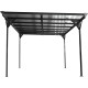 Carport em alumínio antracite 3x5 m com telhado inclinado em policarbonato 6 mm – X-METAL