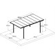 Carport em alumínio antracite 3x5 m com telhado inclinado em policarbonato 6 mm – X-METAL