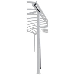 Conjunto de 2 tubos de queda anthracite para caleiras de carports para autocaravanas – X-METAL