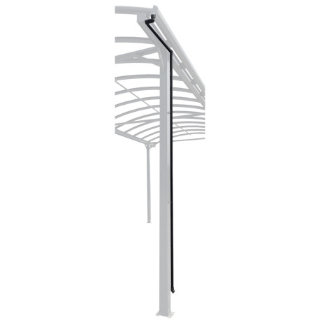Conjunto de 2 tubos de queda anthracite para caleiras de carports para autocaravanas – X-METAL