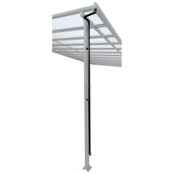 Conjunto de 2 tubos de queda anthracite para caleiras de telhado de terraço com 4 m de profundidade – X-METAL