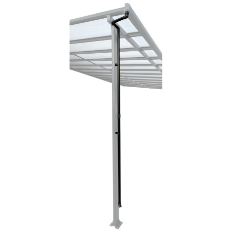 Conjunto de 2 tubos de queda anthracite para caleiras de telhado de terraço com 4 m de profundidade – X-METAL