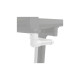 Conjunto de 2 tubos de queda brancos para caleiras de telhado de terraço com 4 m de profundidade – X-METAL