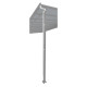 Conjunto de 2 tubos de queda brancos para caleiras de telhado de terraço com 4 m de profundidade – X-METAL