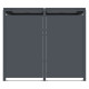 Abrigo para contentor do lixo em aço galvanizado antracite para 2 contentores de 240L - X-METAL