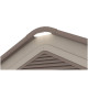 Abrigo de jardim em HDPE Sunlife 4,5 m² creme e castanho + piso – JOBU