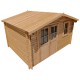 Abrigo de jardim 12m² PLUS em madeira 40mm tratada com tingimento castanho Gardy Shelter