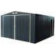 Garagem metálica antracite com portas duplas 19,61m² + kit de fixação X-METAL
