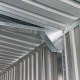 Garagem metálica antracite com portas duplas 19,61m² + kit de fixação X-METAL