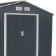 Abrigo de jardim metal 7,06m² PLUS antracite + kit de fixação X-METAL