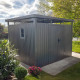 Abrigo de jardim em aço galvanizado Kosto 8,64m² + kit de ancoragem - X-Metal