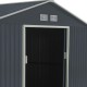 Abrigo de jardim metálico 10,85m² PLUS antracite + kit de fixação X-METAL