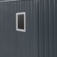 Abrigo de jardim em metal 13m² antracite + kit de fixação X-METAL