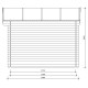 Abrigo em madeira maciça 12m² PLUS 28mm tratado e tingido castanho Gardy Shelter