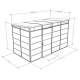 Abrigo de jardim modular isolado 4x2m branco - pavimento incluído - Everbox