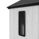 Abrigo de jardim em resina escovada DOCKER 14 m² com claraboia e piso – Jobu