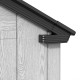 Abrigo de jardim em resina escovada DOCKER 14 m² com claraboia e piso – Jobu