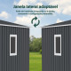 Abrigo de jardim metal 7,06m² PLUS antracite + kit de fixação X-METAL