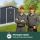 Abrigo de jardim metal 7,06m² PLUS antracite + kit de fixação X-METAL