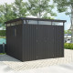Abrigo de jardim em aço galvanizado Kosto cinzento escuro 8,64m² + kit de ancoragem - X-Métal